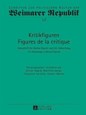 cover image of Kritikfiguren / Figures de la critique